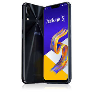 ASUS エイスース Zenfone 5 Series シャイニーブラック Snapdragon 636 6.2型ワイド メモリ/ストレージ： 6GB/64GB nanoSIM x2 SIMフリースマートフォン ZE620KL-BK64S6
