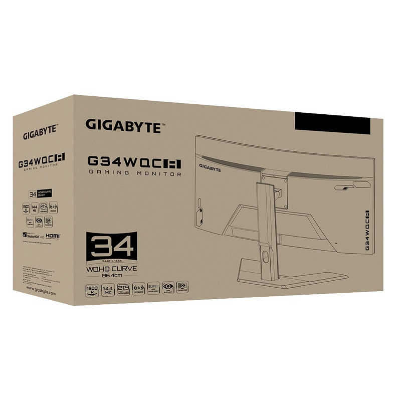 GIGABYTE GIGABYTE ゲーミングモニター 34型/ UWQHD(3440×1440)/ ワイド/ 曲面型/ G34WQC A GIGABYTEG34WQCA GIGABYTEG34WQCA