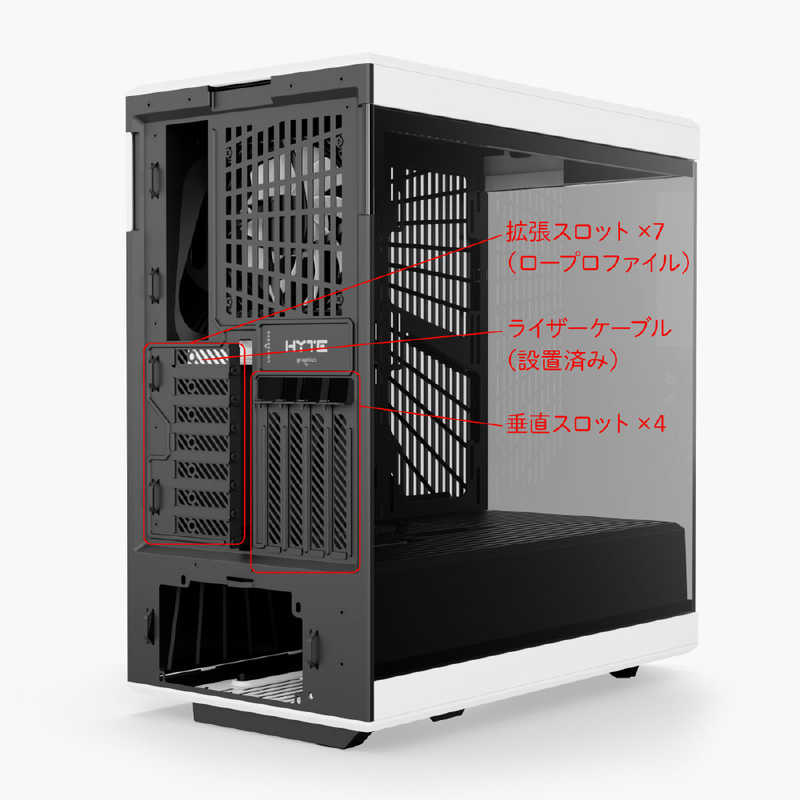 HYTE HYTE PCケース［ATX /Micro ATX /Mini-ITX］レッド Y40Red Y40Red