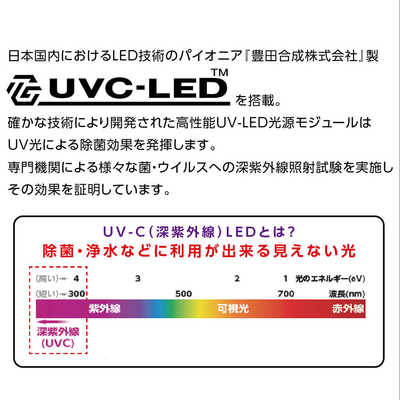 豊田合成 空気清浄機 UVC空間除菌装置 空気清浄:8畳まで PM2.5対応