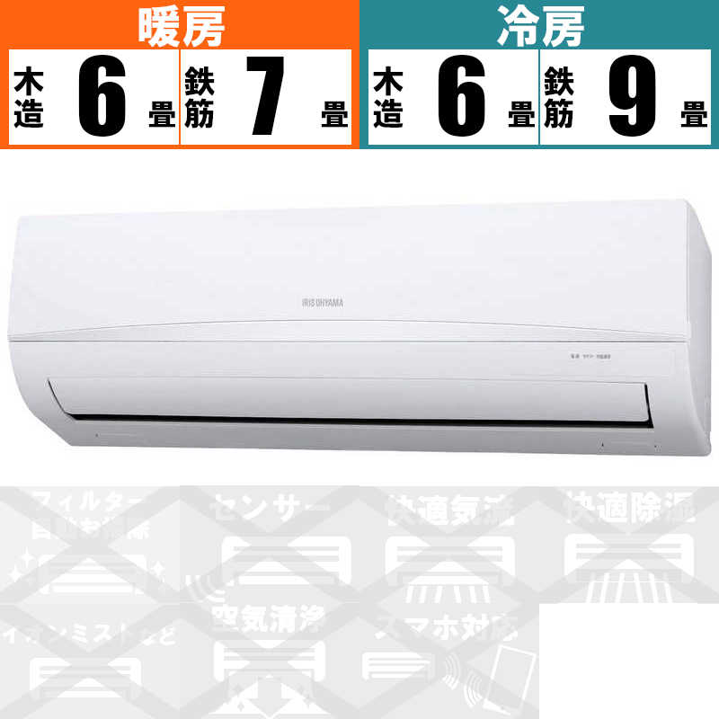 本体IRA-2204Rと 室外機IRR-2221C アイリスオーヤマ エアコン6畳