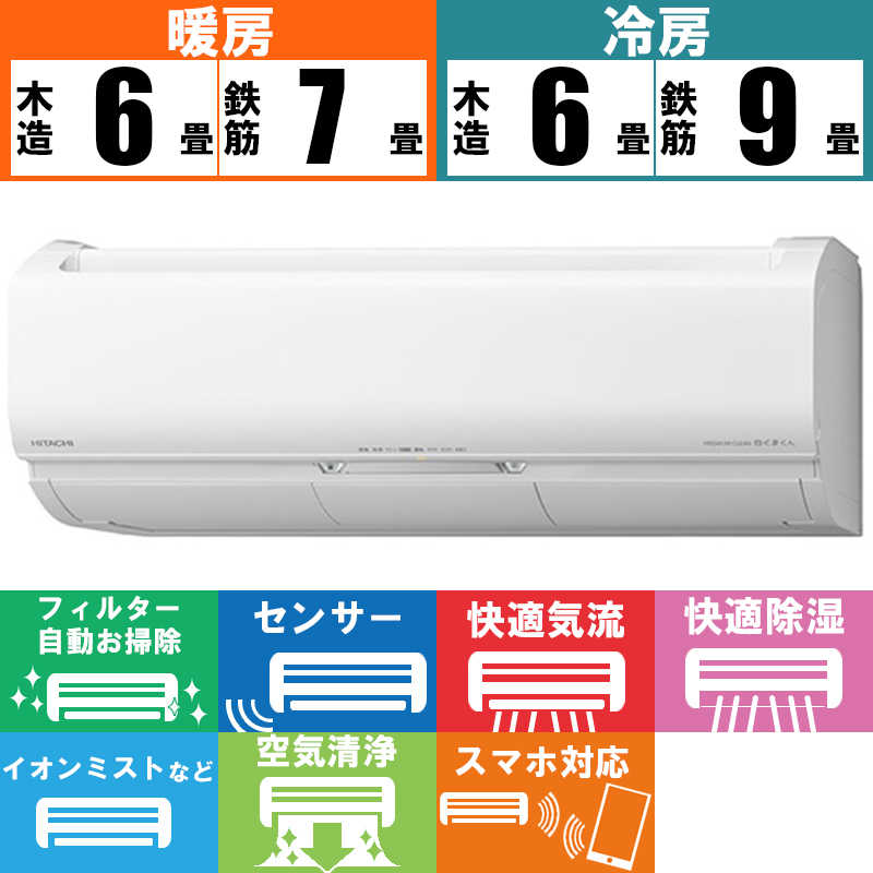 ください 日立(HITACHI) RAS-X71M2-W(スターホワイト) 白くまくん X 