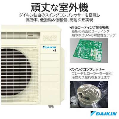 DAIKIN ダイキン エアコン AN28PFS-W 2013年製 - 季節、空調家電