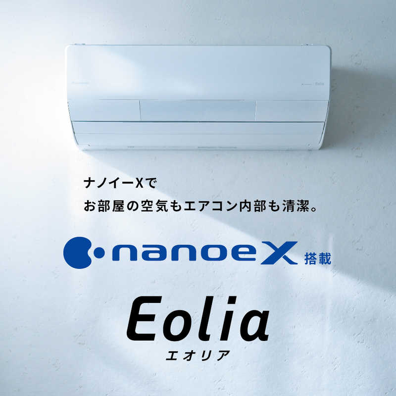パナソニック　Panasonic パナソニック　Panasonic エアコン Eoliaエオリア GXシリーズ おもに8畳用 ナノイー搭載 CS-GX253D-W クリスタルホワイト CS-GX253D-W クリスタルホワイト