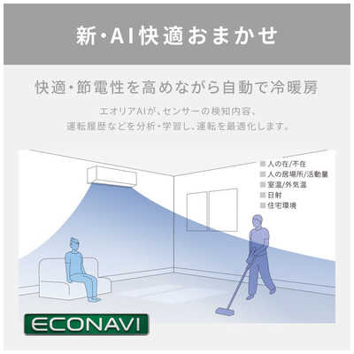 パナソニック(Panasonic) CS-LX404D2-W エオリア 14畳 電源200V Panasonic（パナソニック） 「省エネ」エアコン 4.0kw Eolia（エオリア