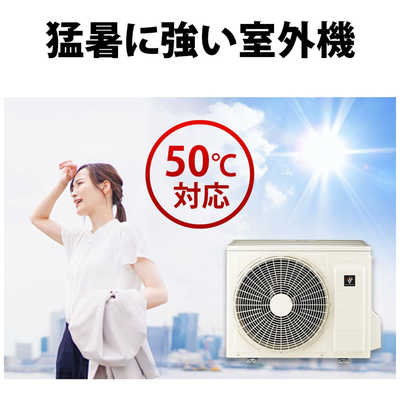 シャープ SHARP エアコン S-Vシリーズ おもに14畳用 /100V AY-S40V-W