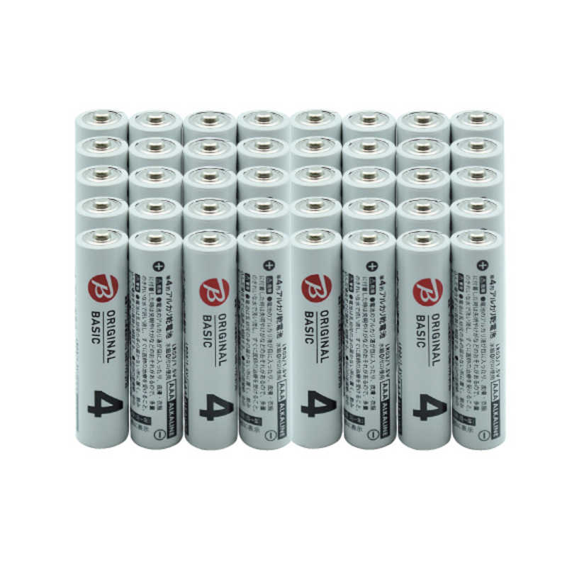 ORIGINALBASIC ORIGINALBASIC 単4電池 ブリスターパック 10点セット ［40本 /アルカリ］ ホワイト  