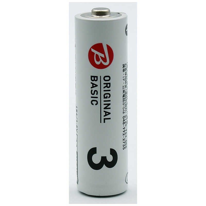 ORIGINALBASIC ORIGINALBASIC 単3形アルカリ乾電池 ブリスターパック [ 単3電池 / 4本×10点セット / アルカリ / 7年保存可能 ]  