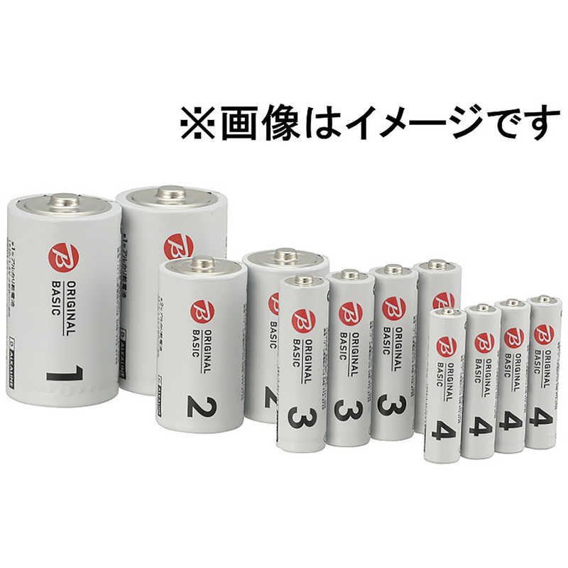 ORIGINALBASIC ORIGINALBASIC 単4形アルカリ乾電池 ブリスターパック [ 単4電池 / 4本×10点セット / アルカリ / 7年保存可能 ]  