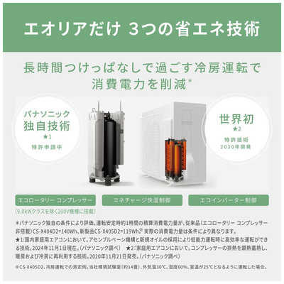 パナソニック 冷暖エアコン 2.5K 10畳用 在庫3台