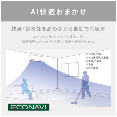 2014年制自動掃除Panasonic Econavi エアコン ホワイト ヨドバシ.com - パナソニック Panasonic ECONAVI（エコナビ