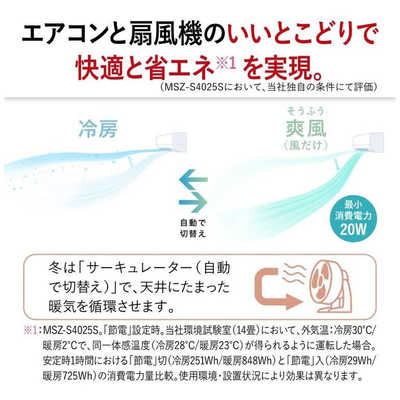 エアコン6畳用から20畳　購入前にコメントお願いします 三菱 MITSUBISHI エアコン 霧ヶ峰 Sシリーズ おもに6畳用 MSZ
