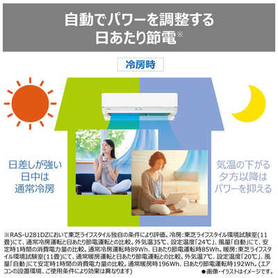 東芝 TOSHIBA エアコン 大清快 U-DZシリーズ おもに6畳用 ホワイト RAS