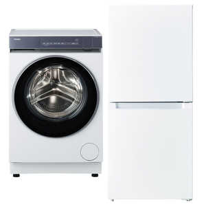   新生活家電セット2点 ドラム式洗濯機：8.0kg / 冷蔵庫：121L ホワイト ［新生活ドラムセット］ 