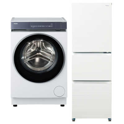 新生活家電セット2点 ドラム式洗濯機：8.0kg / 冷蔵庫：286L ホワイト