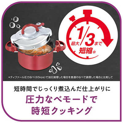 T-fal 圧力鍋 クリプソミニット デュオ ルージュ 4.2L P4704231 T-fal 圧力鍋 クリプソミニット デュオ ルージュ 4.2L P4704231