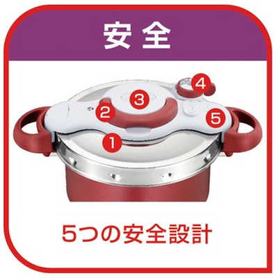 T-fal 圧力鍋 クリプソミニット デュオ ルージュ 4.2L P4704231 T-fal 圧力鍋 クリプソミニット デュオ ルージュ 4.2L P4704231