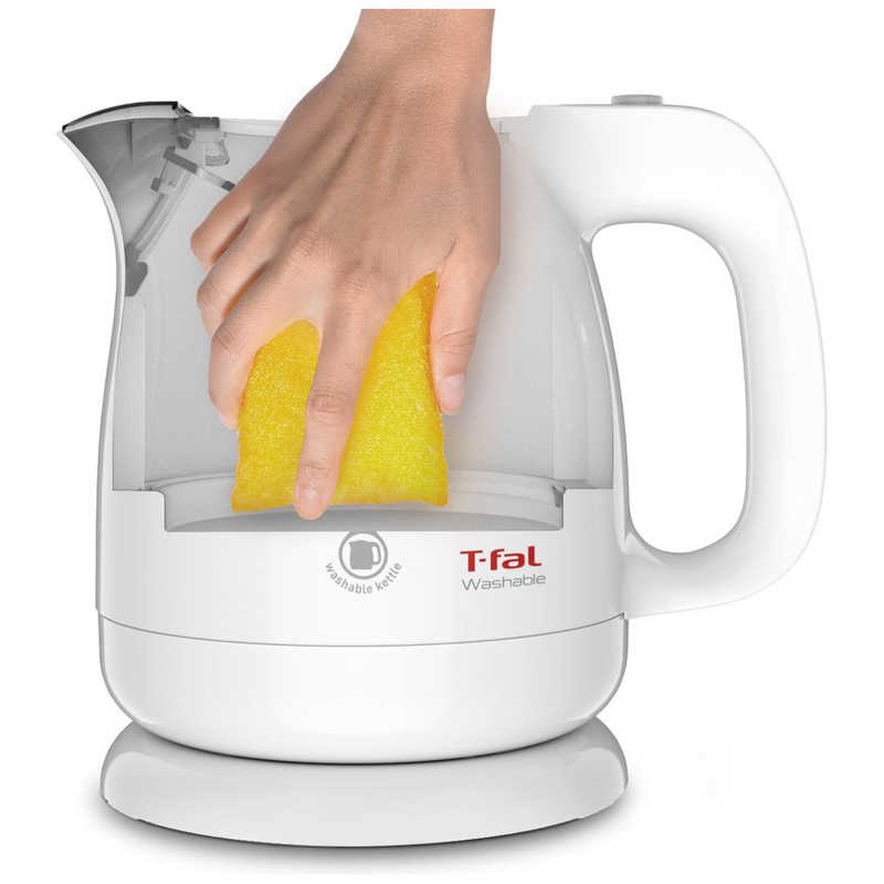 T-fal T-fal 電気ケトル Washable(ウォッシャブル) [0.8L] KO8001JP ホワイト KO8001JP ホワイト