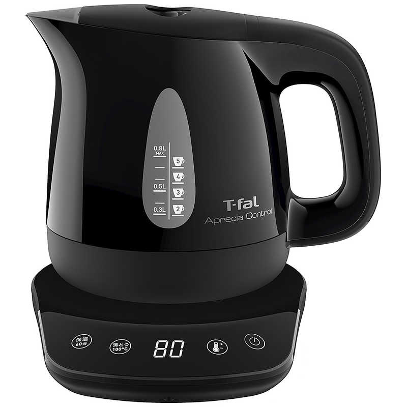 T-fal T-fal 【アウトレット】電気ケトル アプレシア コントロール [0.8L] KO7208JP ブラック KO7208JP ブラック