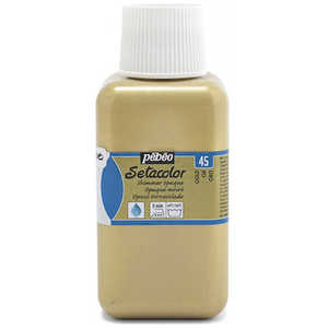 ペベオジャポン 布用水性アクリル絵具 不透明シマー色 250ml セタカラー ゴールド 296045