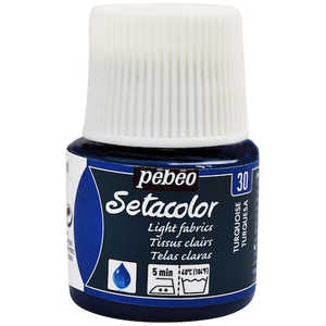 ペベオジャポン 布用水性アクリル絵具セタカラー透明色 45ml ターコイズ 329030 ペベオジャポン 布用水性アクリル絵具セタカラー透明色 45ml ターコイズ 329030