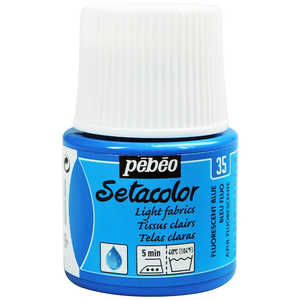 ペベオジャポン 布用水性アクリル絵具セタカラー透明蛍光色 45ml フルレセントブルー 329035 ペベオジャポン 布用水性アクリル絵具セタカラー透明蛍光色 45ml フルレセントブルー 329035