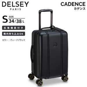 DELSEY 拡張機能付きスーツケース 機内持ち込み Sサイズ カデンス (CADENCE) ［TSAロック搭載］ ディープブラック 167780150
