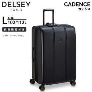 DELSEY 拡張機能付きスーツケース Lサイズ カデンス (CADENCE) ［TSAロック搭載］ ディープブラック 167782150