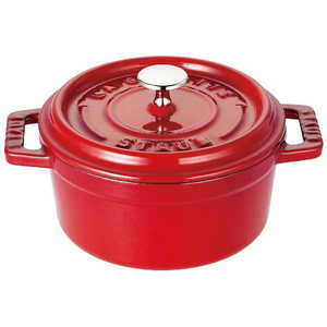 STAUB 《IH対応》ホーロー鍋 「ミニピコココットラウンド」(200ml) 40509-799 チェリー STAUB 《IH対応》ホーロー鍋 「ミニピコココットラウンド」(200ml) 40509-799 チェリー