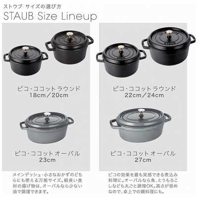 STAUB 《IH対応》ホーロー鍋 ｢ミニピコココットオーバル｣(200ml) 40509