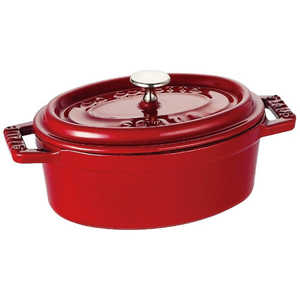 STAUB 《IH対応》ホーロー鍋 ｢ミニピコココットオーバル｣(200ml) 40509-807 チェリｰ