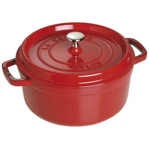 STAUB 《IH対応》ホーロー鍋 「ピコココットラウンド」(1.7L) チェリー 40509814 STAUB 《IH対応》ホーロー鍋 「ピコココットラウンド」(1.7L) チェリー 40509814
