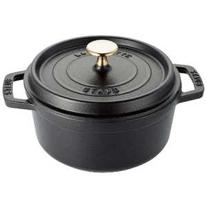 STAUB 《IH対応》ホーロー鍋 ｢ピコココットラウンド｣(1.7L) 40509-485 ブラック