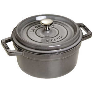 STAUB 《IH対応》ホーロー鍋 ｢ピコココットラウンド｣(2.2L) 40509-304 グレｰ