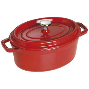 STAUB 《IH対応》ホーロー鍋 「ピコココットオーバル」(2.3L) 40509-830 チェリー STAUB 《IH対応》ホーロー鍋 「ピコココットオーバル」(2.3L) 40509-830 チェリー