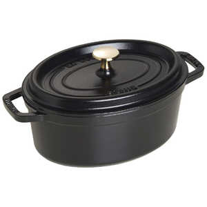 STAUB 《IH対応》ホーロー鍋 ｢ピコココットオーバル｣(2.3L) 40500-231 ブラック