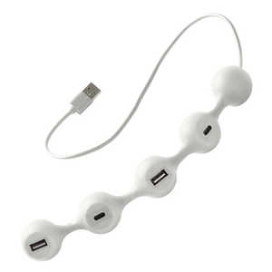 LEXON USB-A → USB-C+USB-A 変換ハブ PEAS HUB2 ホワイト [4ポート /USB2.0対応] LD143