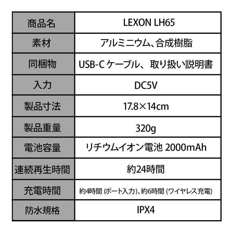 LEXON LEXON LEXON Mina L ポータブルLEDランプ アルミニウム/Alu Poli [LED /防滴型] LH65 LH65