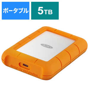 ＜コジマ＞ エレコム ELECOM 外付けHDD [ポータブル型 /5TB] オレンジ STFR5000800