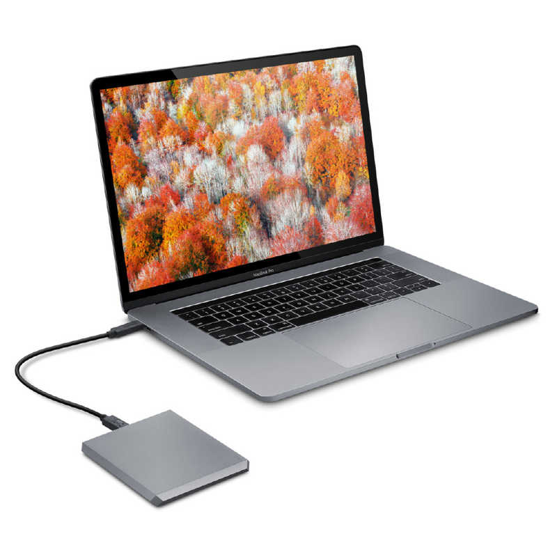 エレコム　ELECOM エレコム　ELECOM LaCie ラシー 外付けHDD USB-C接続 Mobile Drive スペースグレイ [2TB /ポータブル型] STHG2000402 STHG2000402