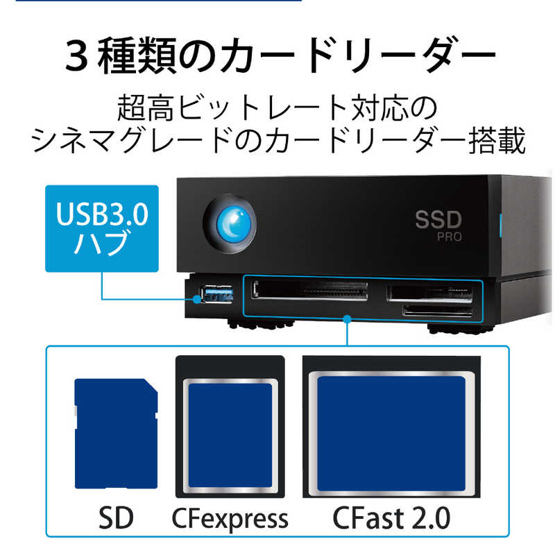 エレコム　ELECOM エレコム　ELECOM LaCie ラシー 外付けHDD Thunderbolt接続 1big Dock SSD Pro [2TB /据え置き型] STHW2000800 STHW2000800