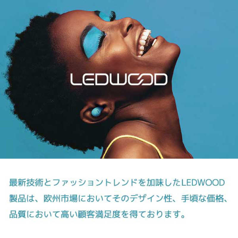LEDWOOD LEDWOOD フルワイヤレスイヤホン SWEET MACARON ブルー [リモコン･マイク対応 /ワイヤレス(左右分離) /Bluetooth] LW-0003 LW-0003