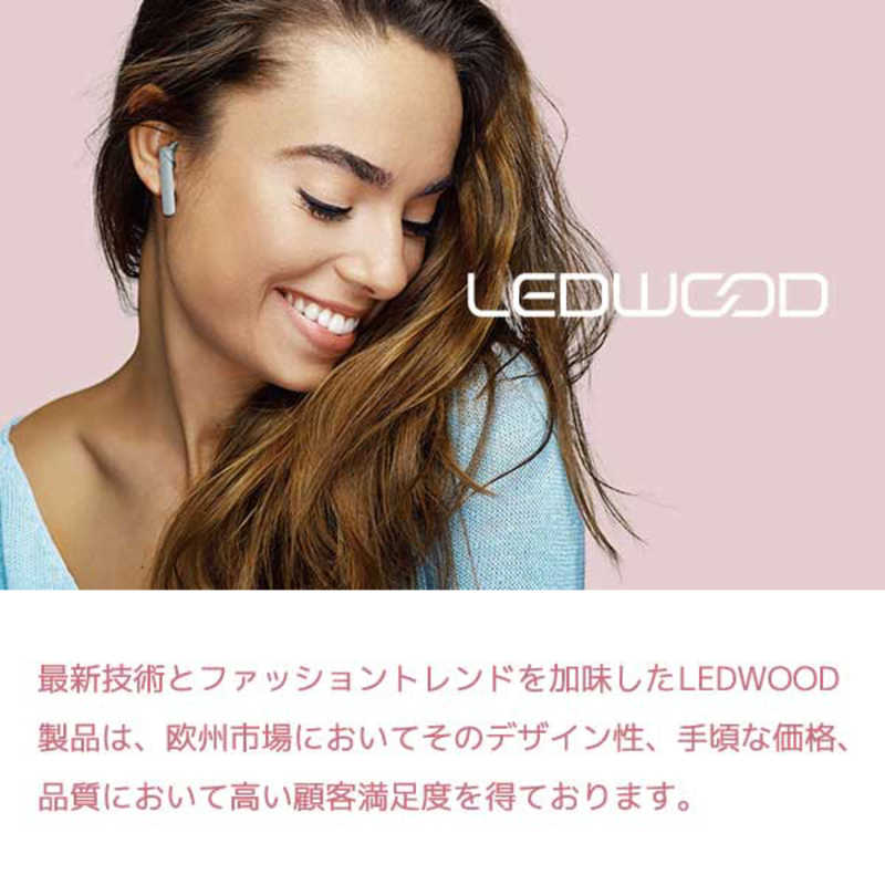 LEDWOOD LEDWOOD フルワイヤレスイヤホン SORBET ホワイト [リモコン･マイク対応 /ワイヤレス(左右分離) /Bluetooth] LW-0012 LW-0012