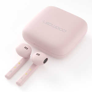 LEDWOOD フルワイヤレスイヤホン SORBET ピンク [リモコン･マイク対応 /ワイヤレス(左右分離) /Bluetooth] LW-0014