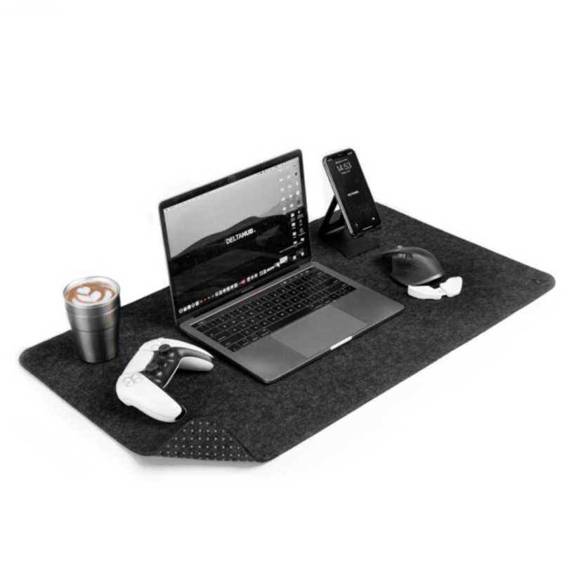DELTAHUB DELTAHUB フェルト製デスクパッド Minimalistic felt desk pad Lサイズ ダークグレー DPLD DPLD