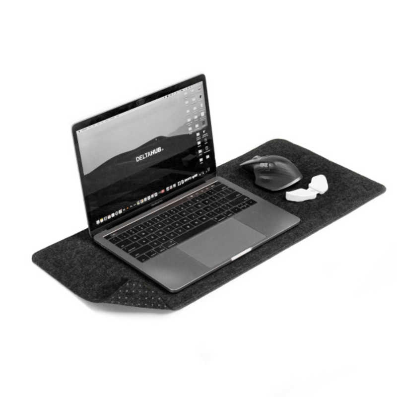 DELTAHUB DELTAHUB フェルト製デスクパッド Minimalistic felt desk pad Sサイズ ダークグレー DPSD DPSD