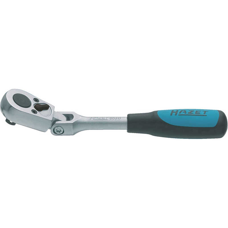 HAZET社 ラチェットハンドル(小判型ヘッド･首振りタイプ) 差込角6.35mm 863G