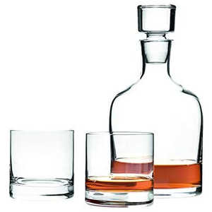 LEONARDO ウィスキーボトル&グラス2個セット Ambrogio ガラス 060003