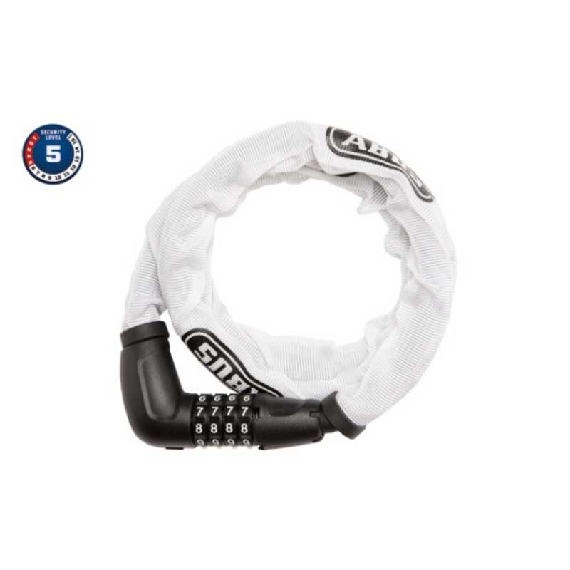 ABUS ダイヤル式 チェーンロック ABUS アブス TRESORFLEX6615 COMBO 120 W/SLEEVE (1200mm/ホワイト)  85_3604137010 の通販 | カテゴリ：自転車・スポーツ・旅行 | ABUS 家電通販のコジマネット - 全品代引き手数料無料