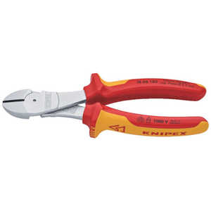 KNIPEX社 絶縁1000V強力型ニッパー 180mm 7406180 KNIPEX社 絶縁1000V強力型ニッパー 180mm 7406180